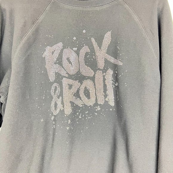 NEW Zadig & Voltaire Women's Size M Upper Rock & Roll Rhinestone Sweatshirt - Picture 7 of 8